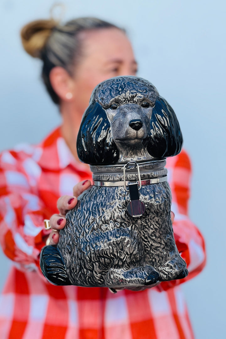 POODLE CERAMIC STORAGE JAR