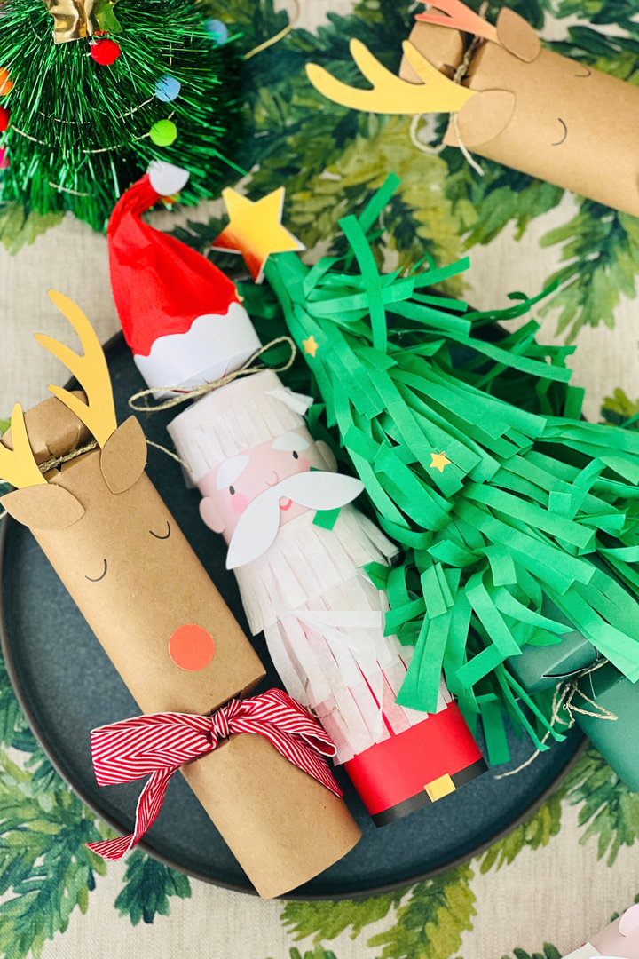 Santa, Reindeer, Tree Crackers