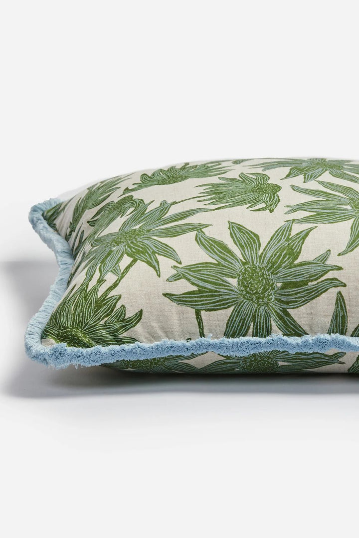 Flannel Flower Khaki Cushion