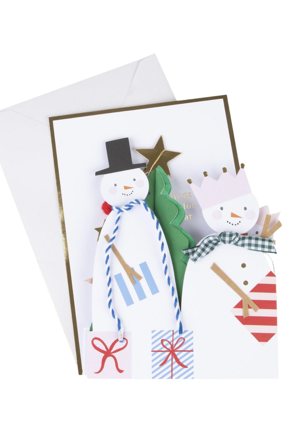 Snowman Family Concertina Christmas Card