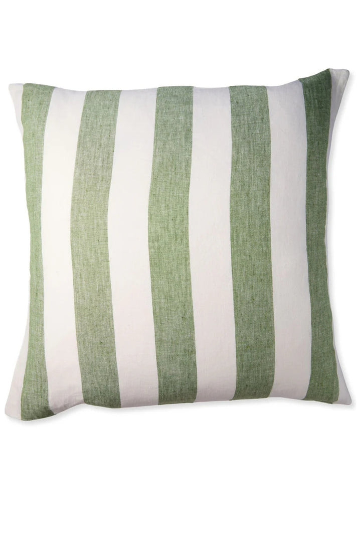 MOSS STRIPE LINEN PILLOWCASES EURO 2P