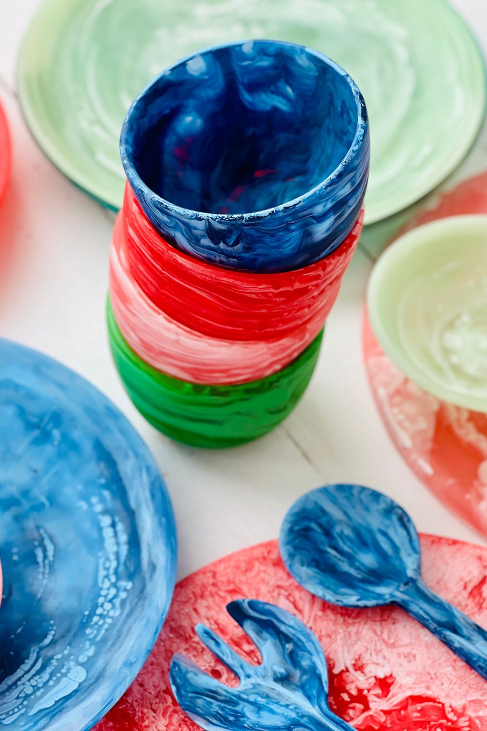 Everyday Deep Bowl- Coral Swirl