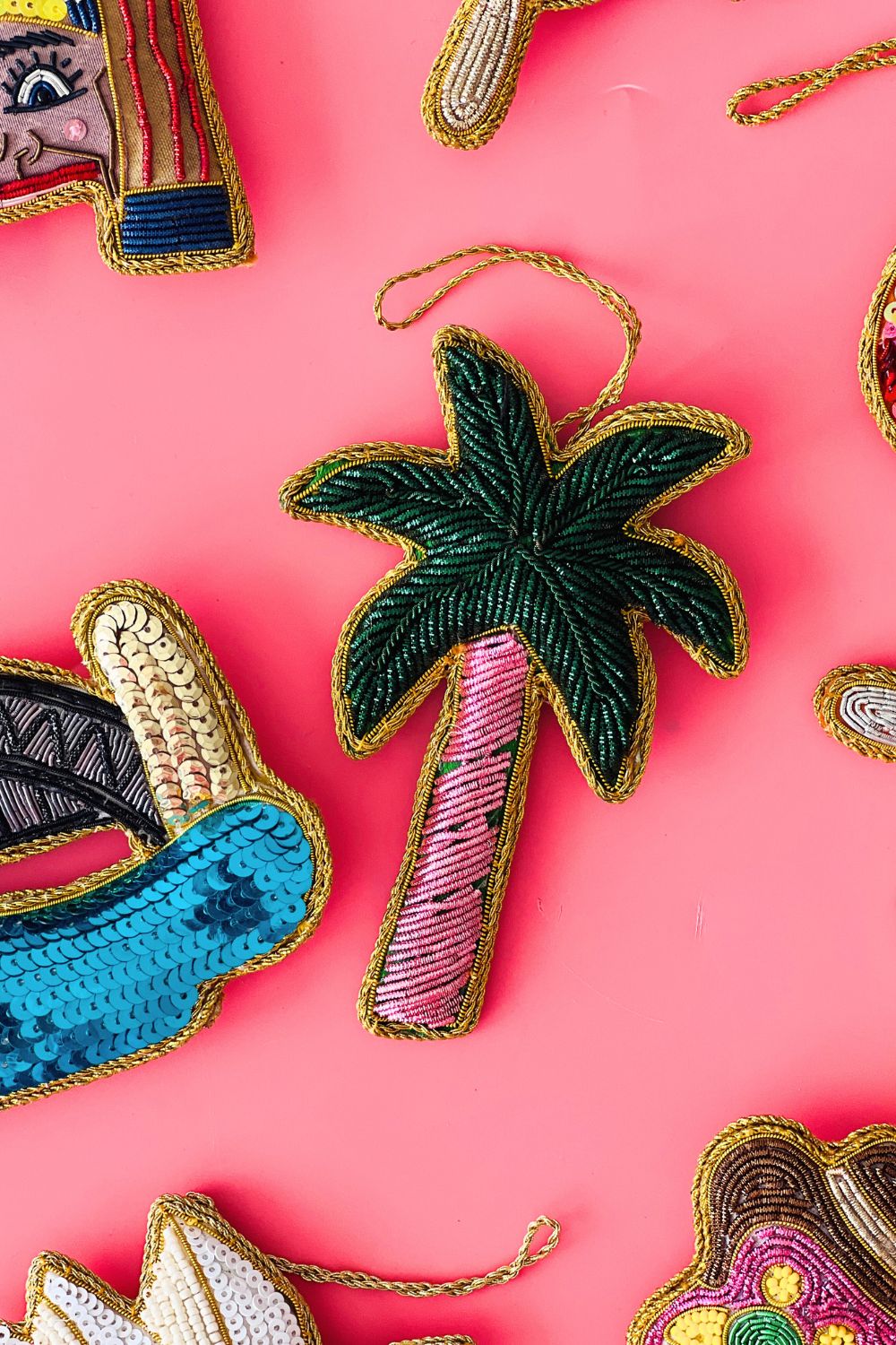 Brissie Palm Tree Hanging Tree Decoration