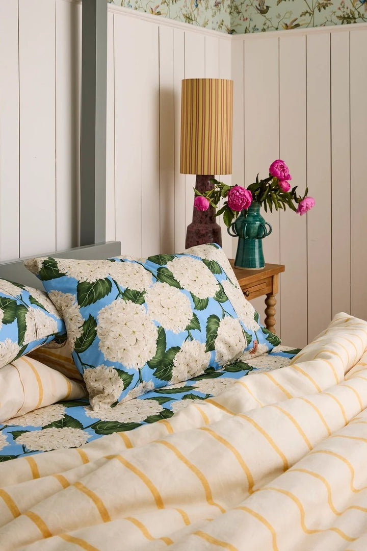 Hydrangea Blue Organic Cotton Pillowcases 2P Standard Sets