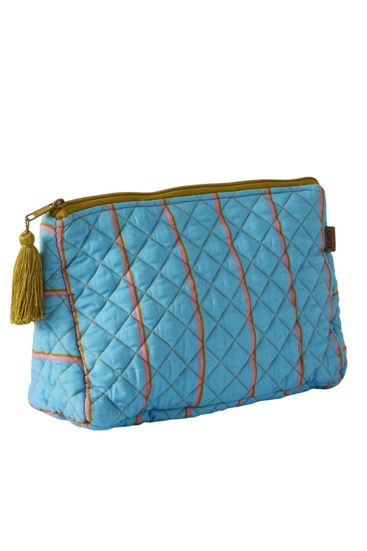 Aegean Stripe Quilted Cotton Toiletry Purse One Size