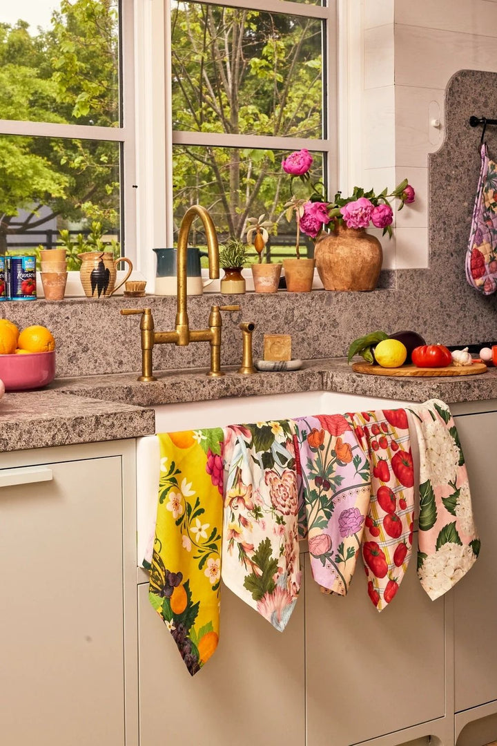 Hydrangea Pink Tea Towel