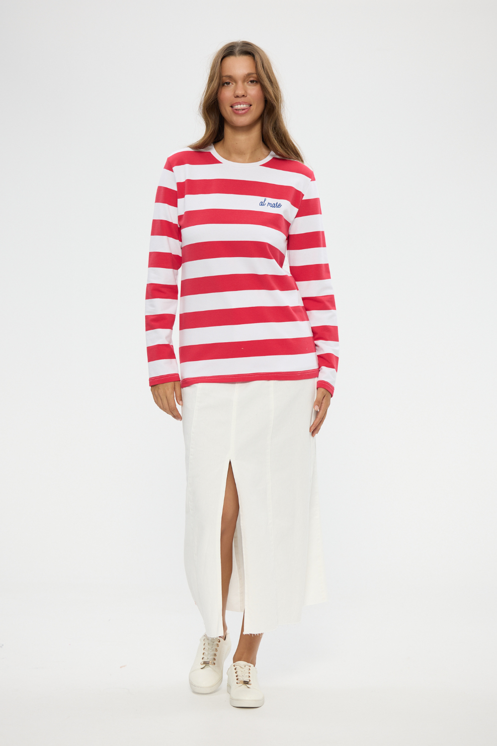 Roam Tee - Red Stripe - Crate Expectations