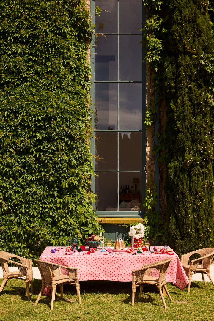 Polkadot Pink Tablecloth