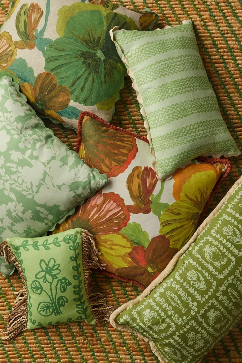Petra Sage Linen Cushion