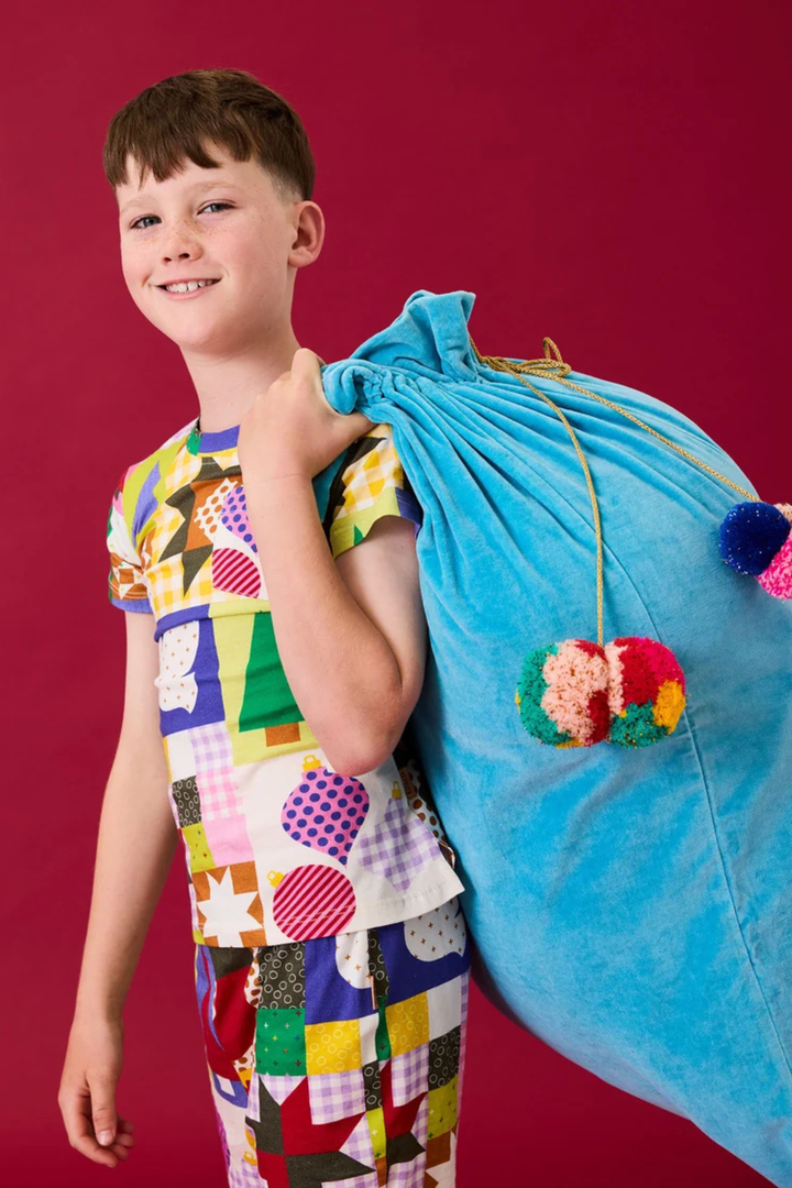 Blue Bells Velvet Santa Sack