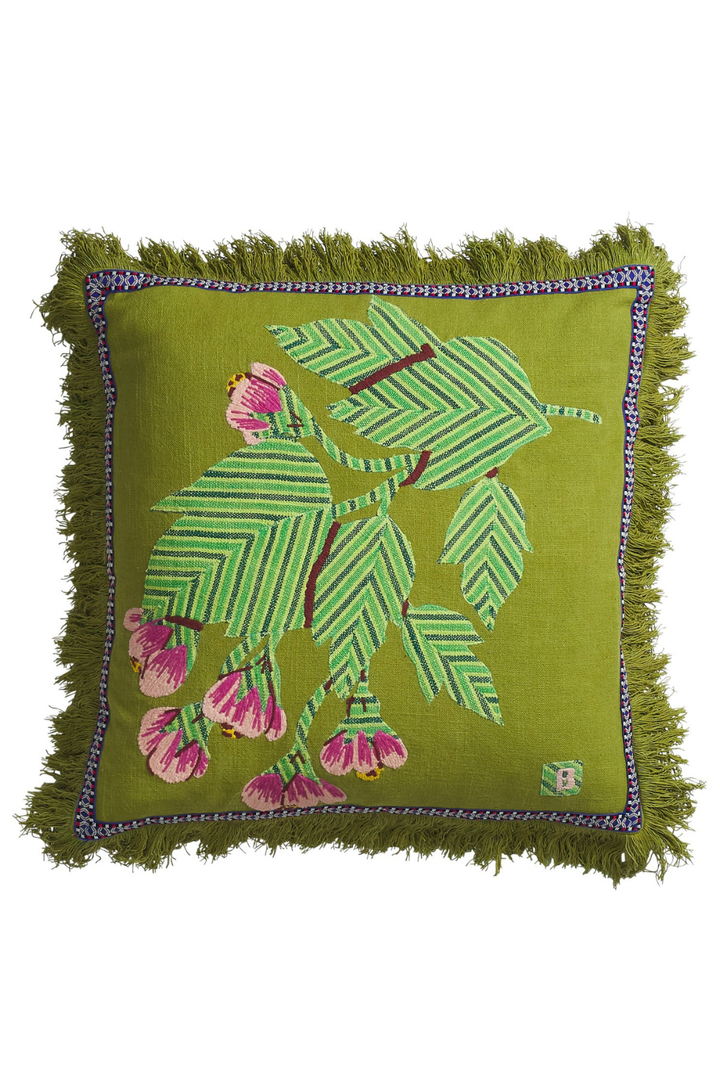 Vivi Appliqué Cushion - Juniper