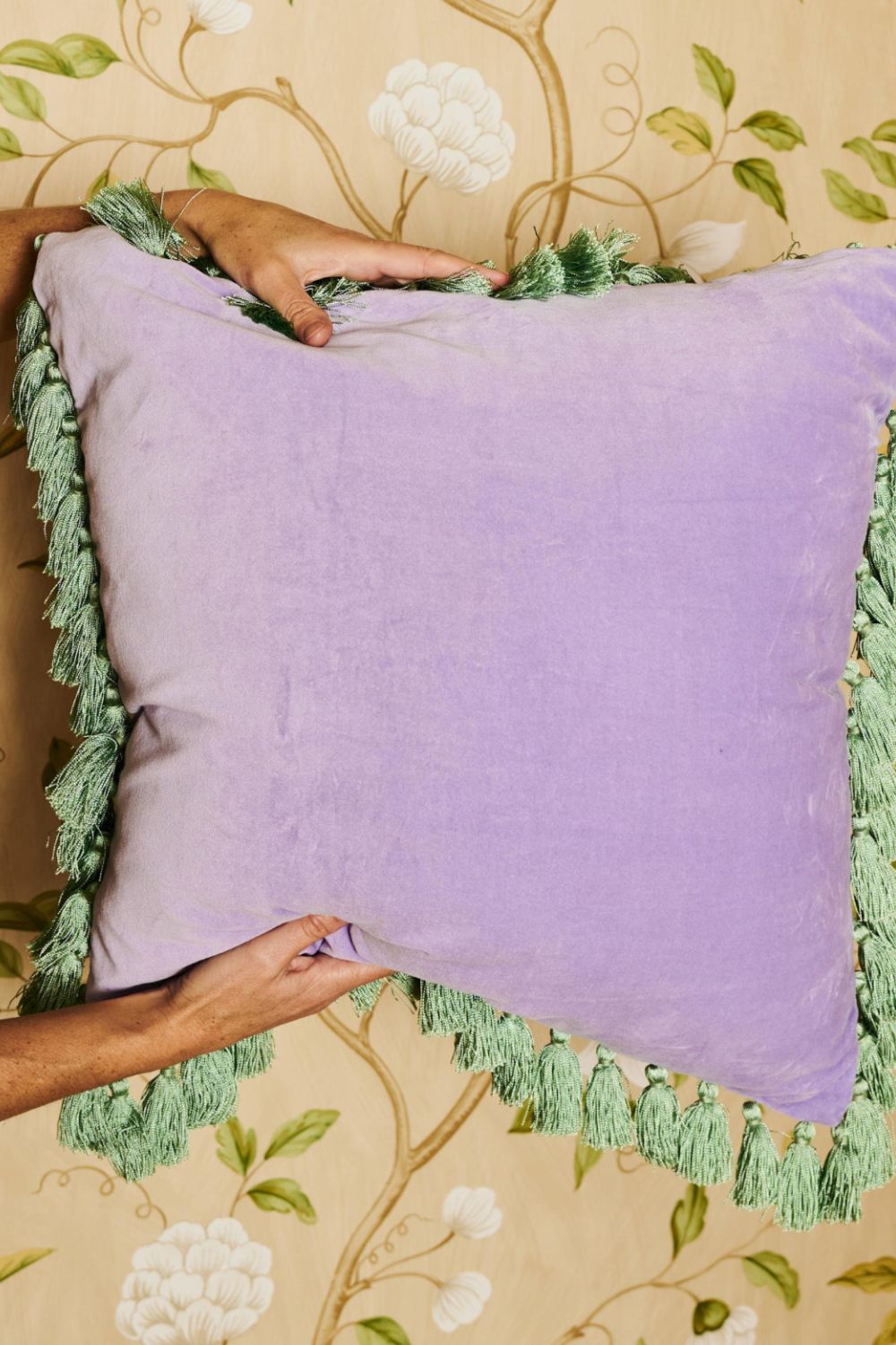 Wisteria Lane Velvet Tassel Cushion One Size