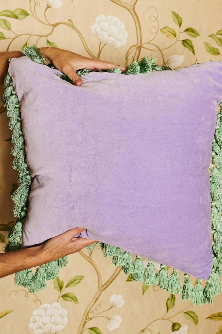 Wisteria Lane Velvet Tassel Cushion One Size