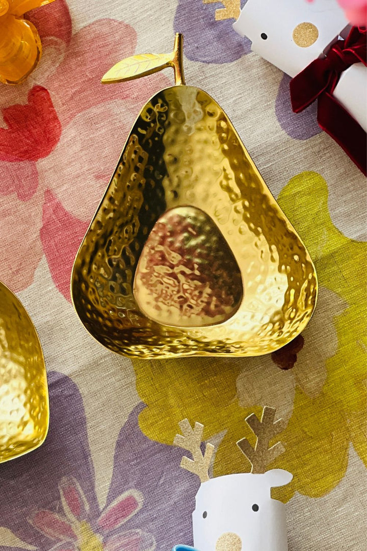 Pear Metal Bowl - Gold