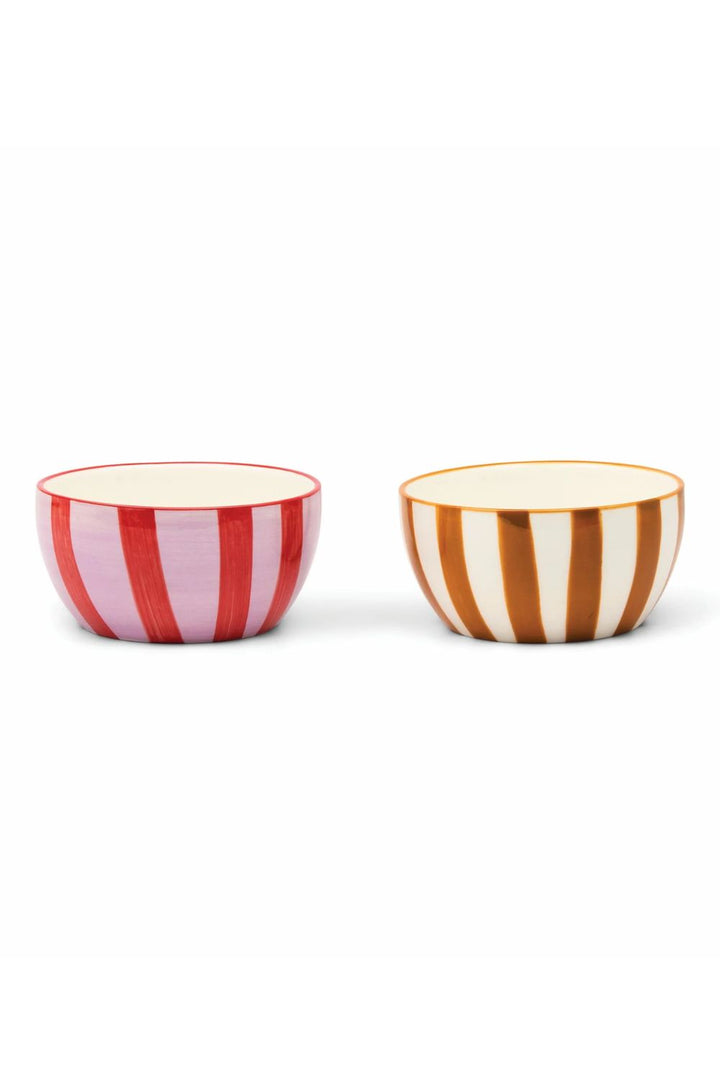 The Bella Set of 2 Dipping Bowls Lilac/Rust