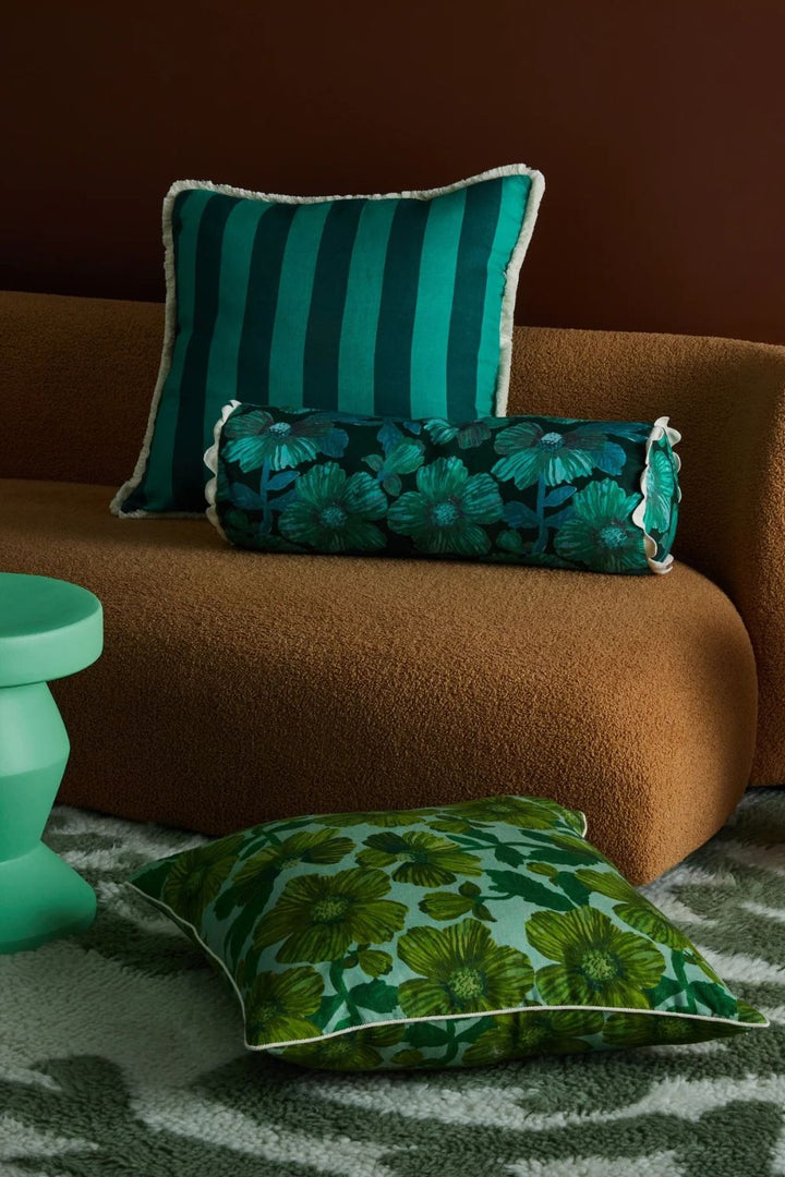 Bold Stripe Emerald Cushion