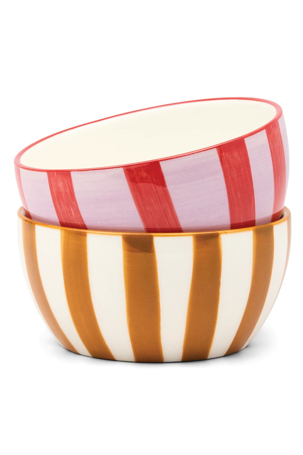The Bella Set of 2 Dipping Bowls Lilac/Rust