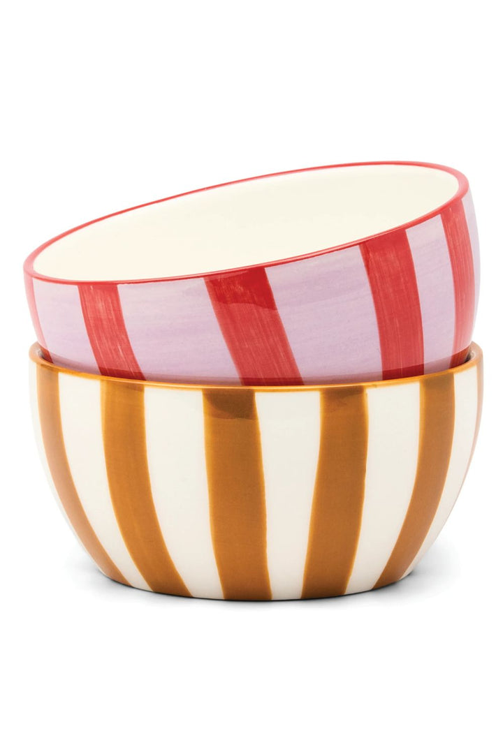 The Bella Set of 2 Dipping Bowls Lilac/Rust