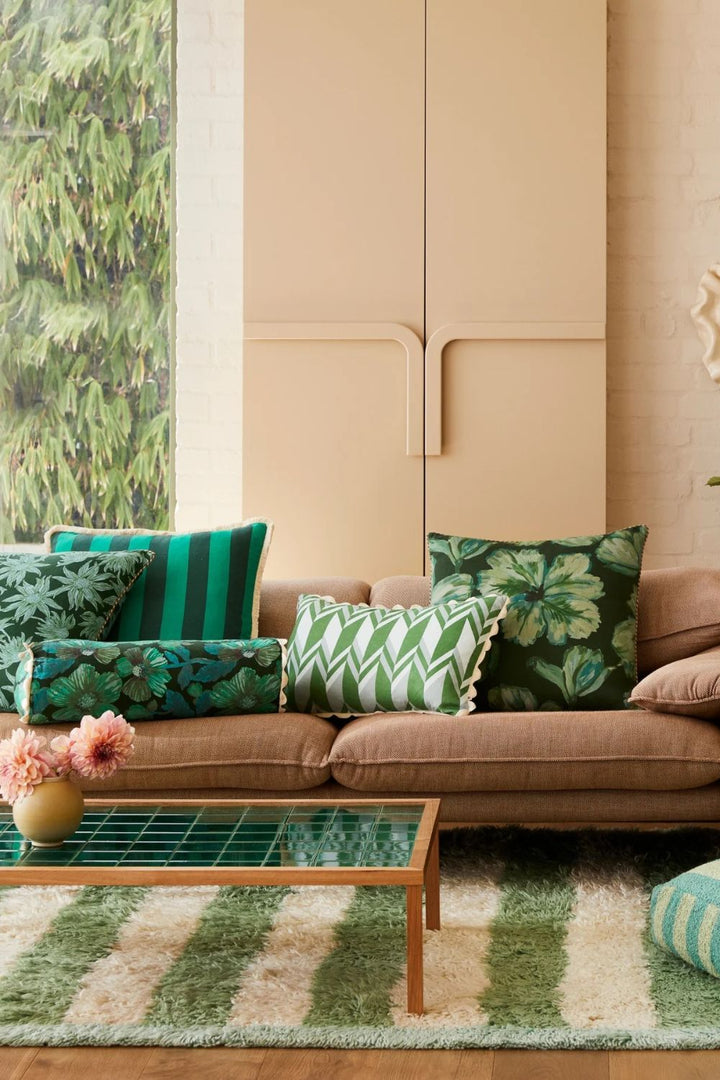 Bold Stripe Emerald Cushion