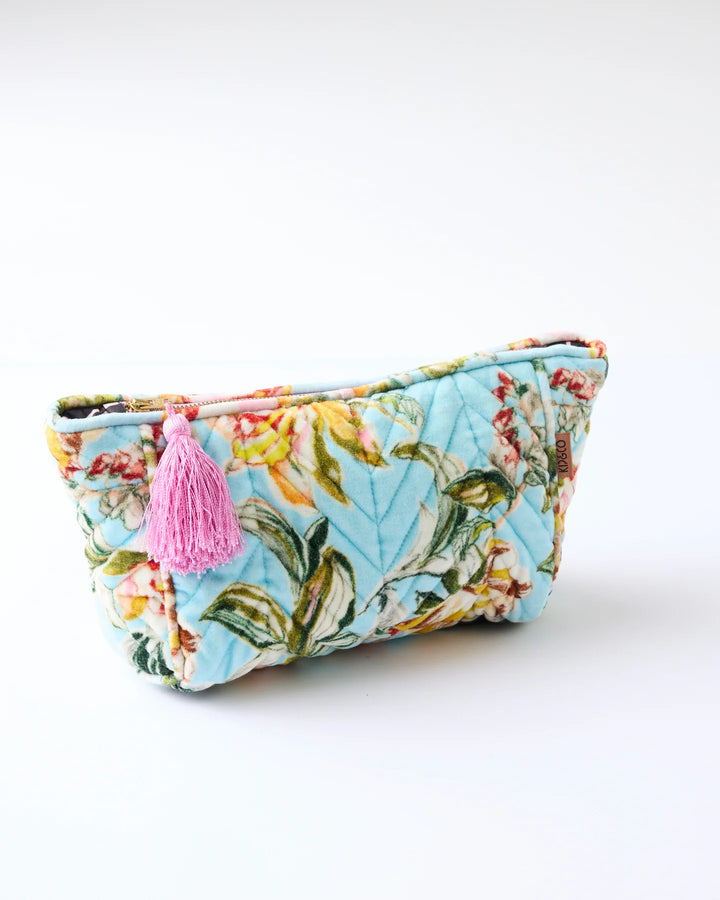 Somerset Blue Velvet Toiletry Bag
