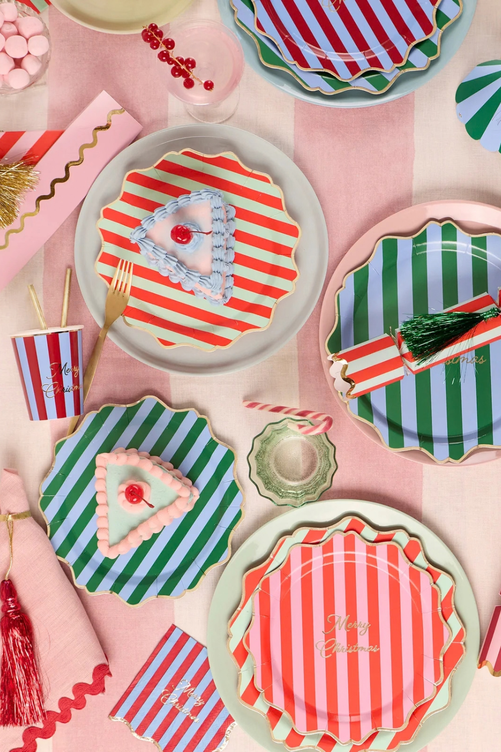 Striped Tinsel Tassel Crackers