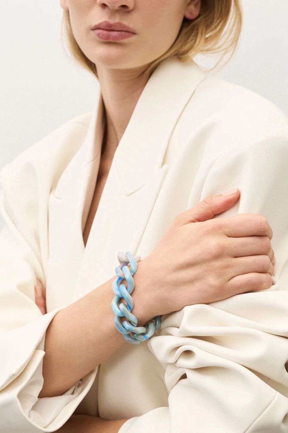 Flat Chain Bracelet Sea Wave