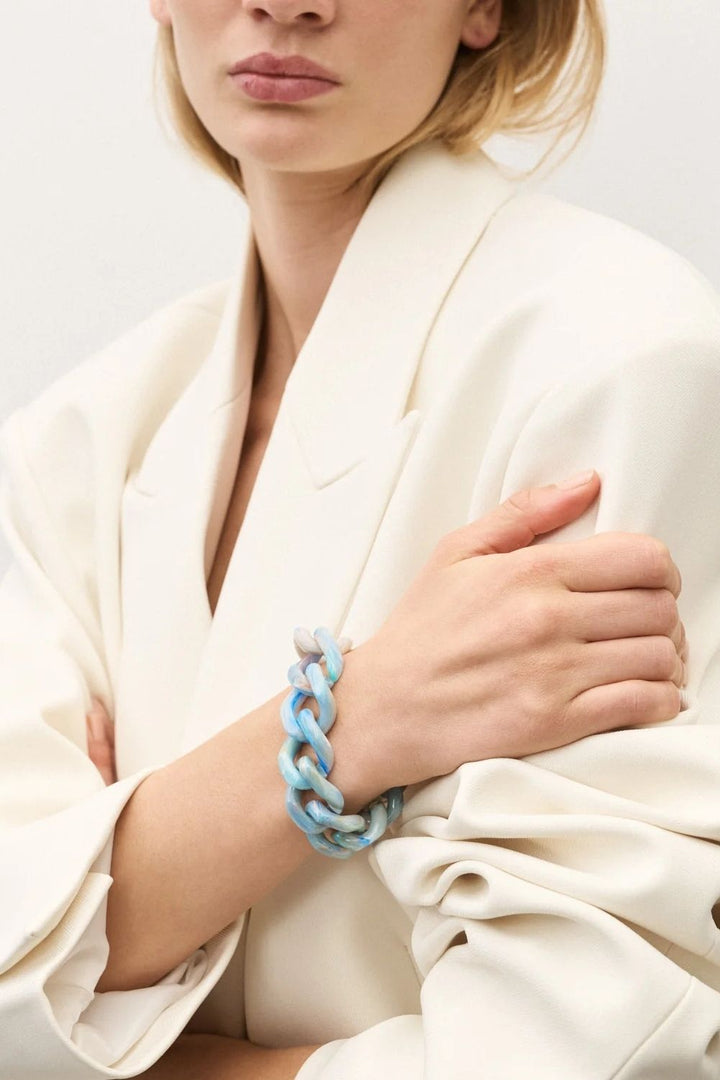 Flat Chain Bracelet Sea Wave
