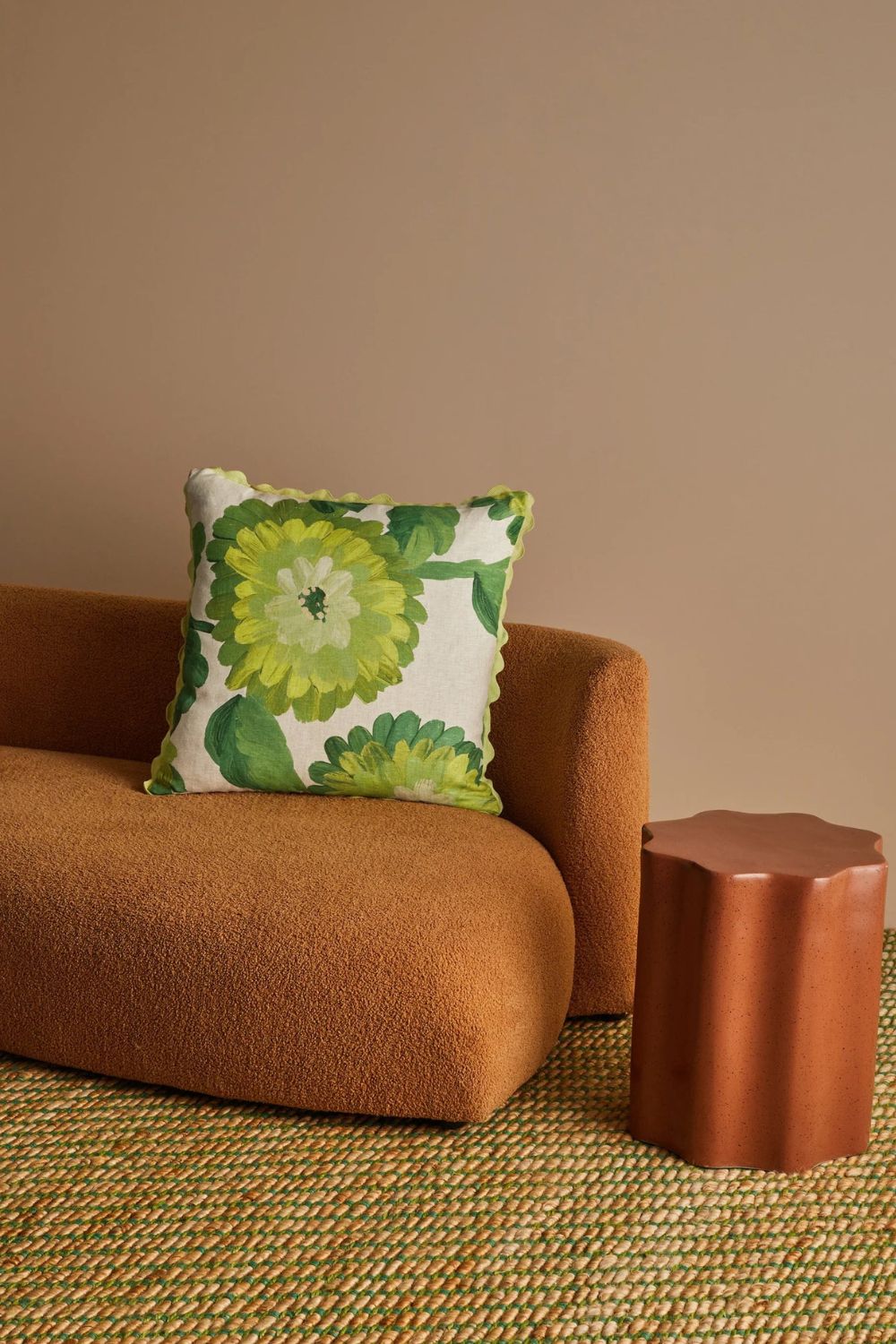 Dahlia Green 60cm Cushion