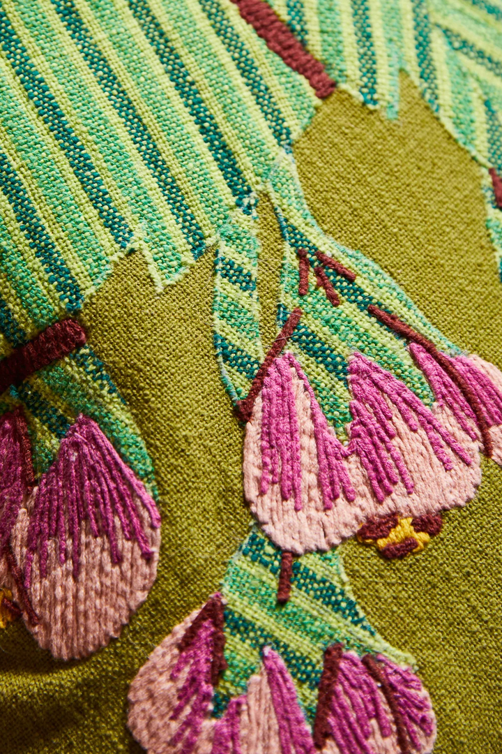 Vivi Appliqué Cushion - Juniper
