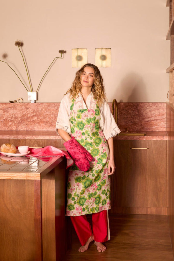 Geranium Multi Linen Apron