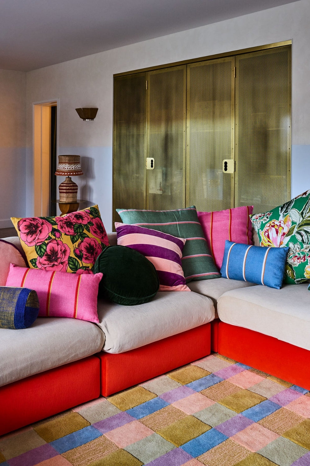 Wategos Soiree Stripe Upholstery Square Lounge Cushion