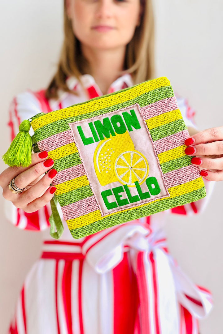 Limoncello Beaded Pouch