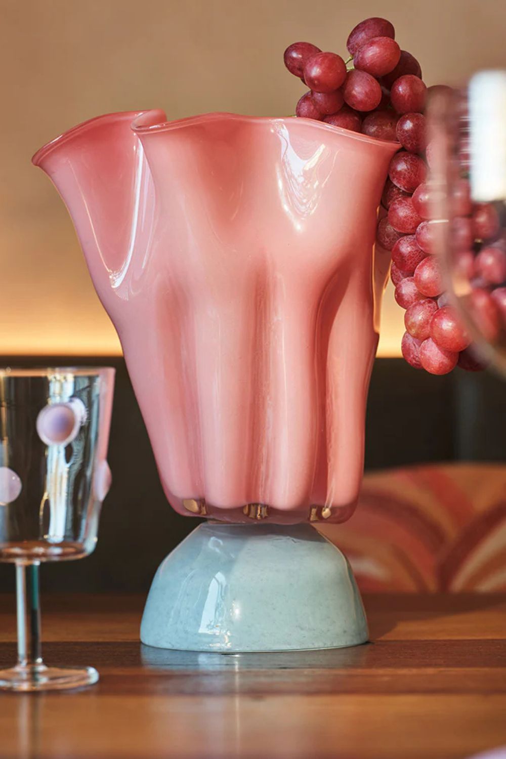 Pink Glass Valentina Vase