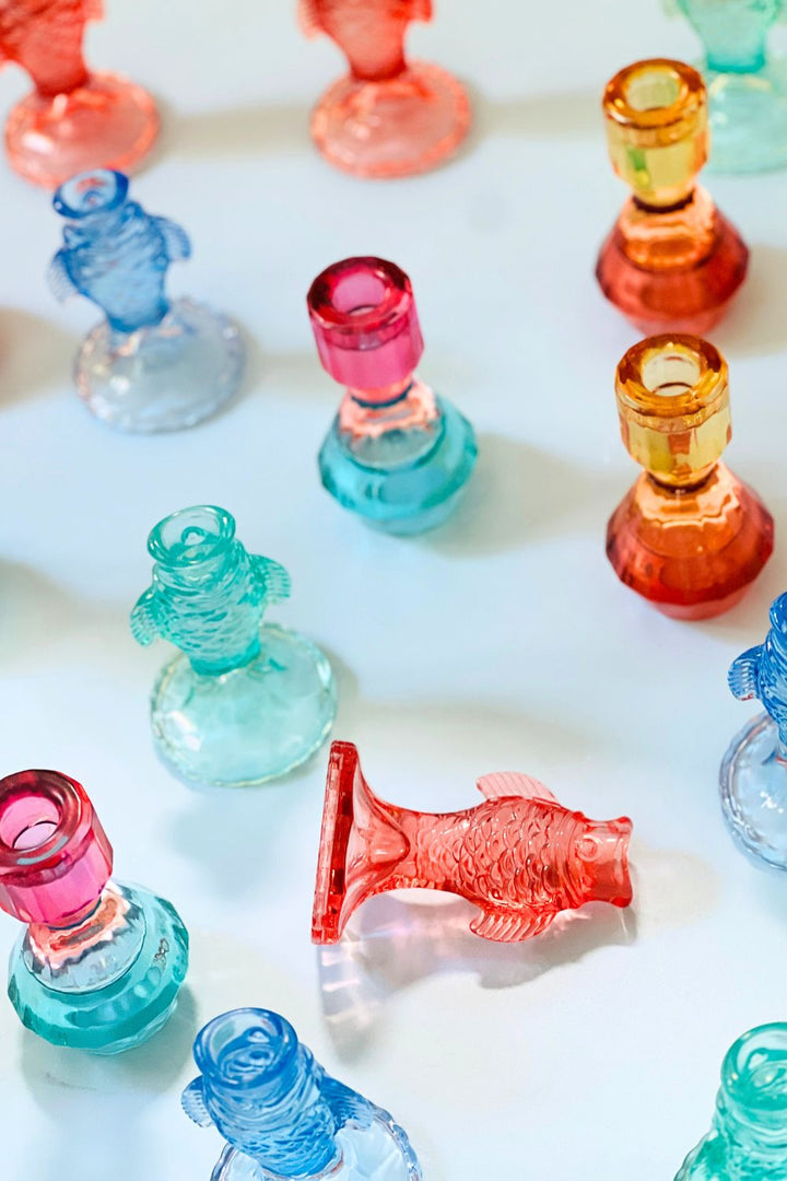 Goldfish Red Candle Stick Holder