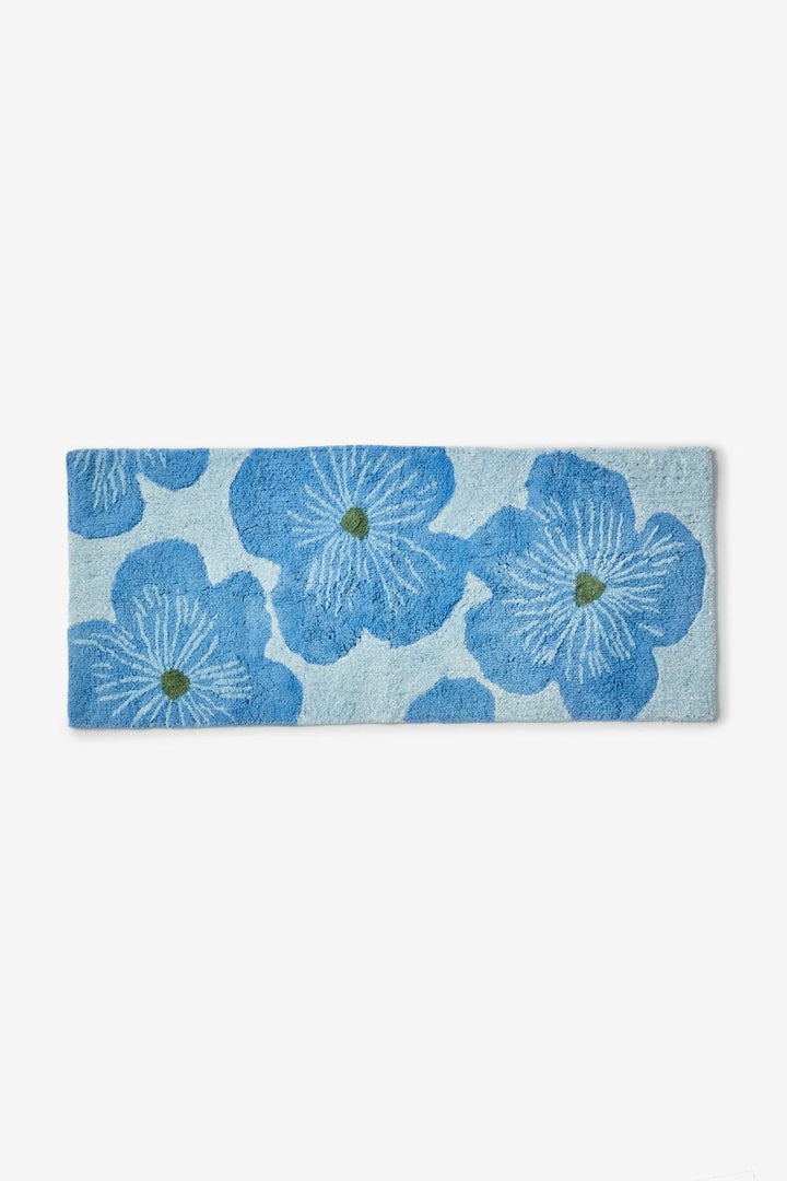 Jardin Blue Long Bath Mat