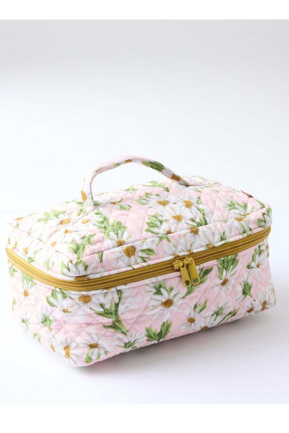 Sweet Daisy Quilted Cotton Toiletry Case One Size - Crate Expectations