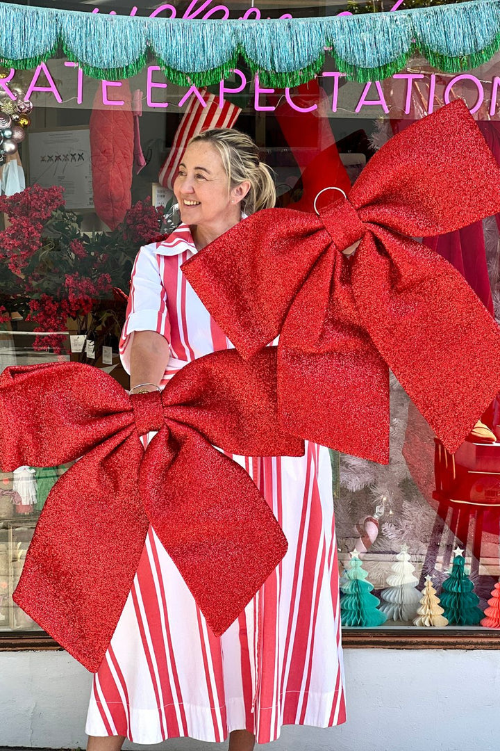 Red Glitter Bow Hanging