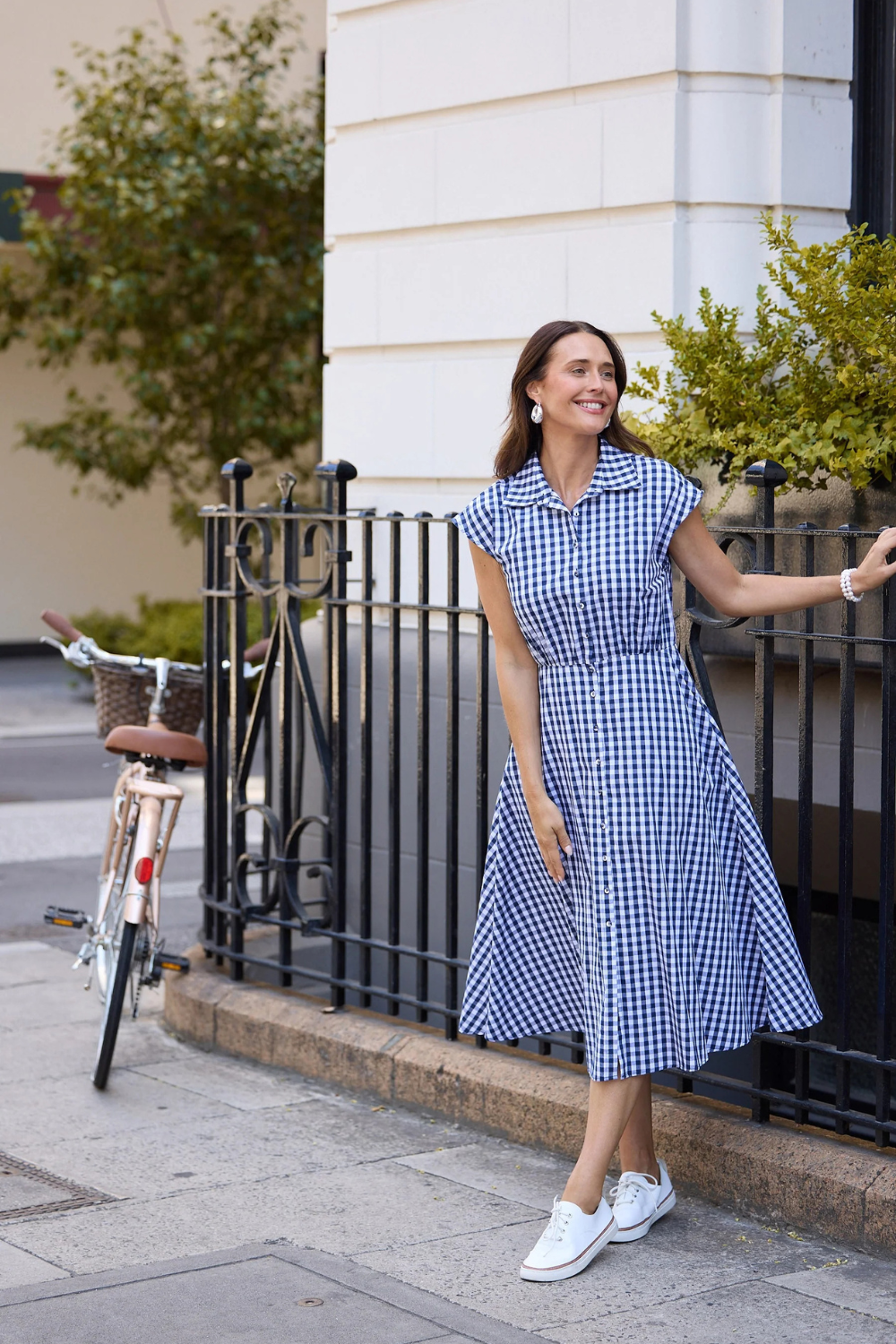 Musings Dress - Navy Gingham