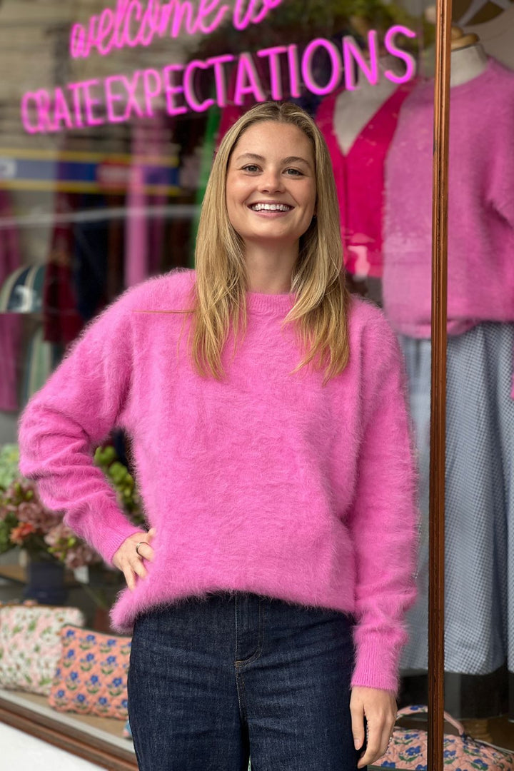 BUBBLEGUM PINK CREW JUMPER