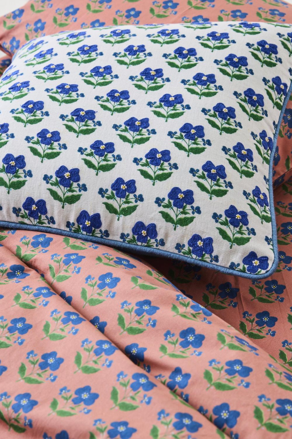 Kip&Co x Anna Spiro Indian Summer White Embroidered Cushion One Size