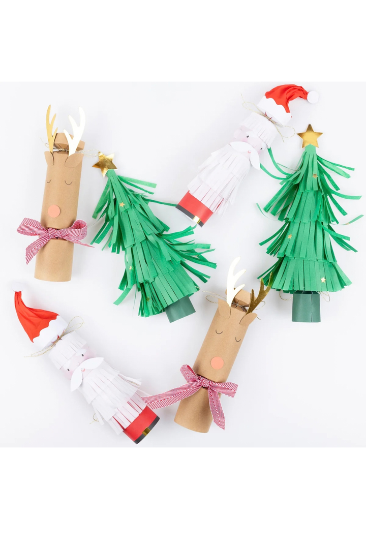 Santa, Reindeer, Tree Crackers
