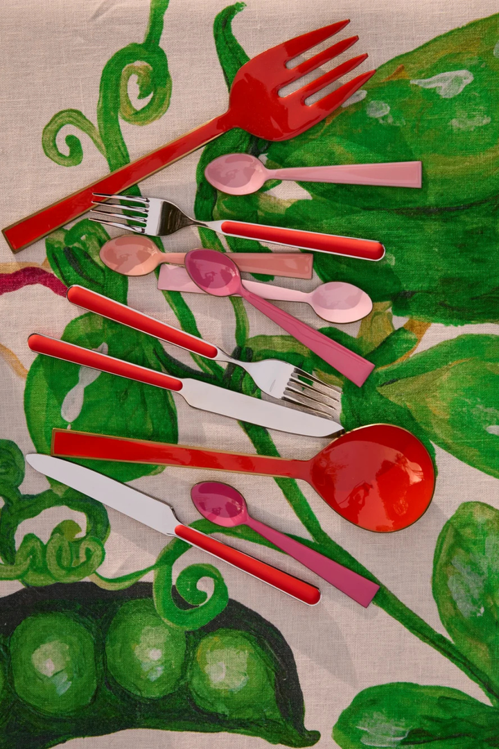 Sunny Enamel Salad Servers