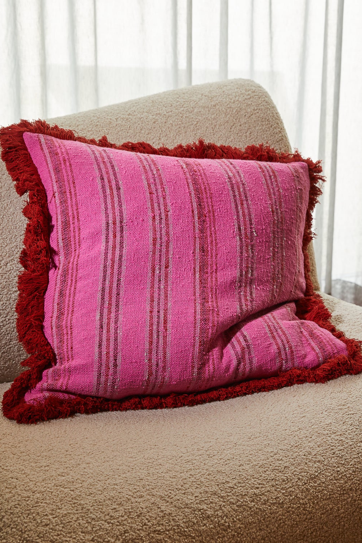 Nicolette Woven Cushion - Pansy