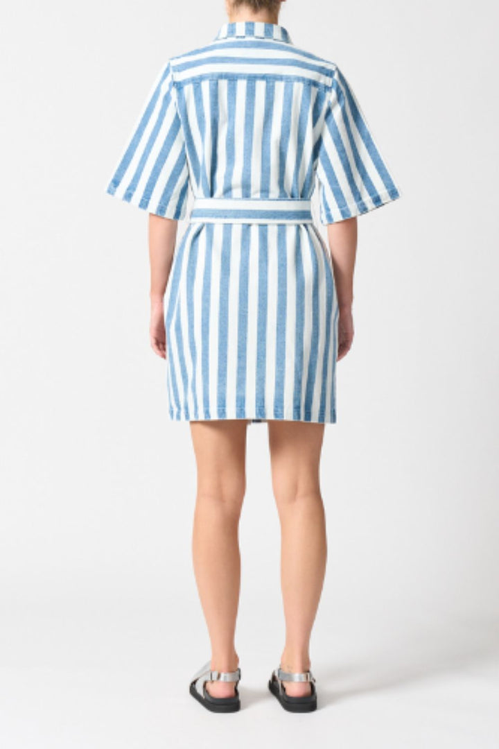 Mayfair Dress-Denim Stripe