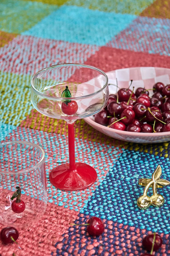 CHERRY ON TOP MARGARITA GLASS 2P SET