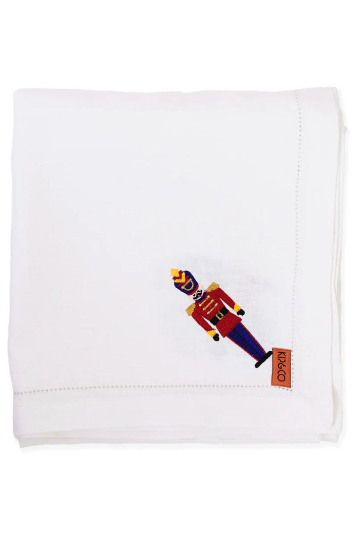 Noel Embroidered Linen Tablecloth