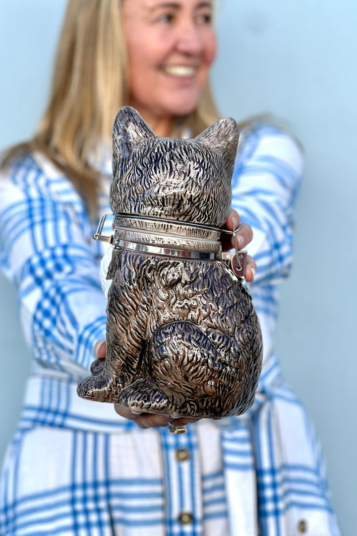 KITTY CAT CERAMIC STORAGE JAR