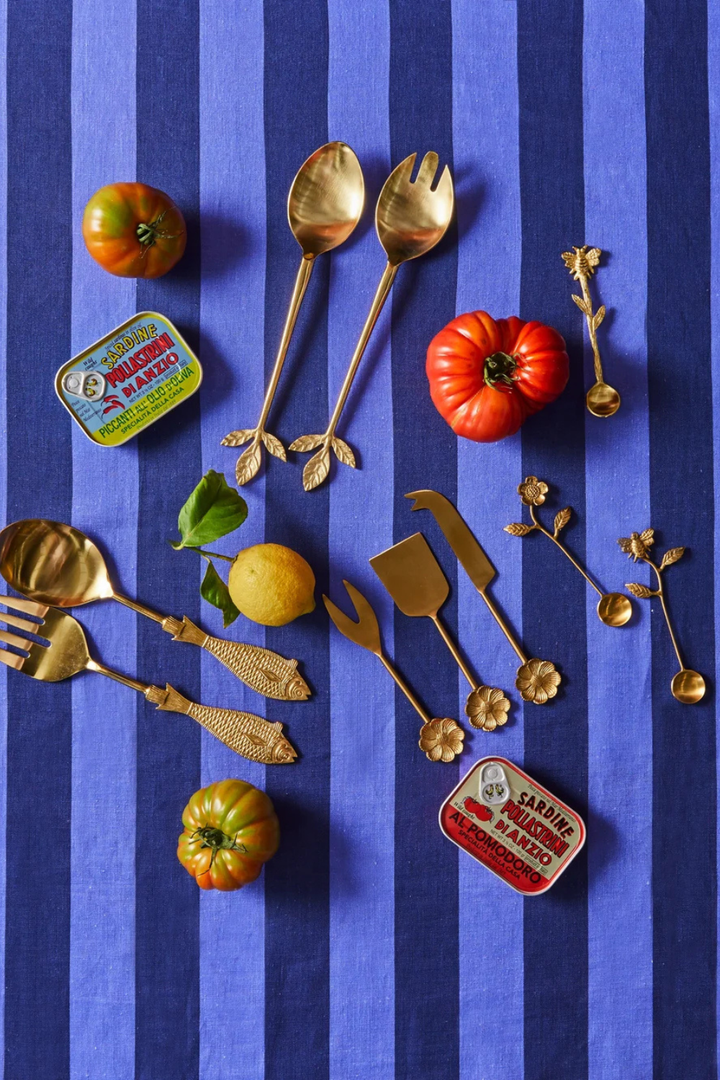 Fish Brass Salad Servers