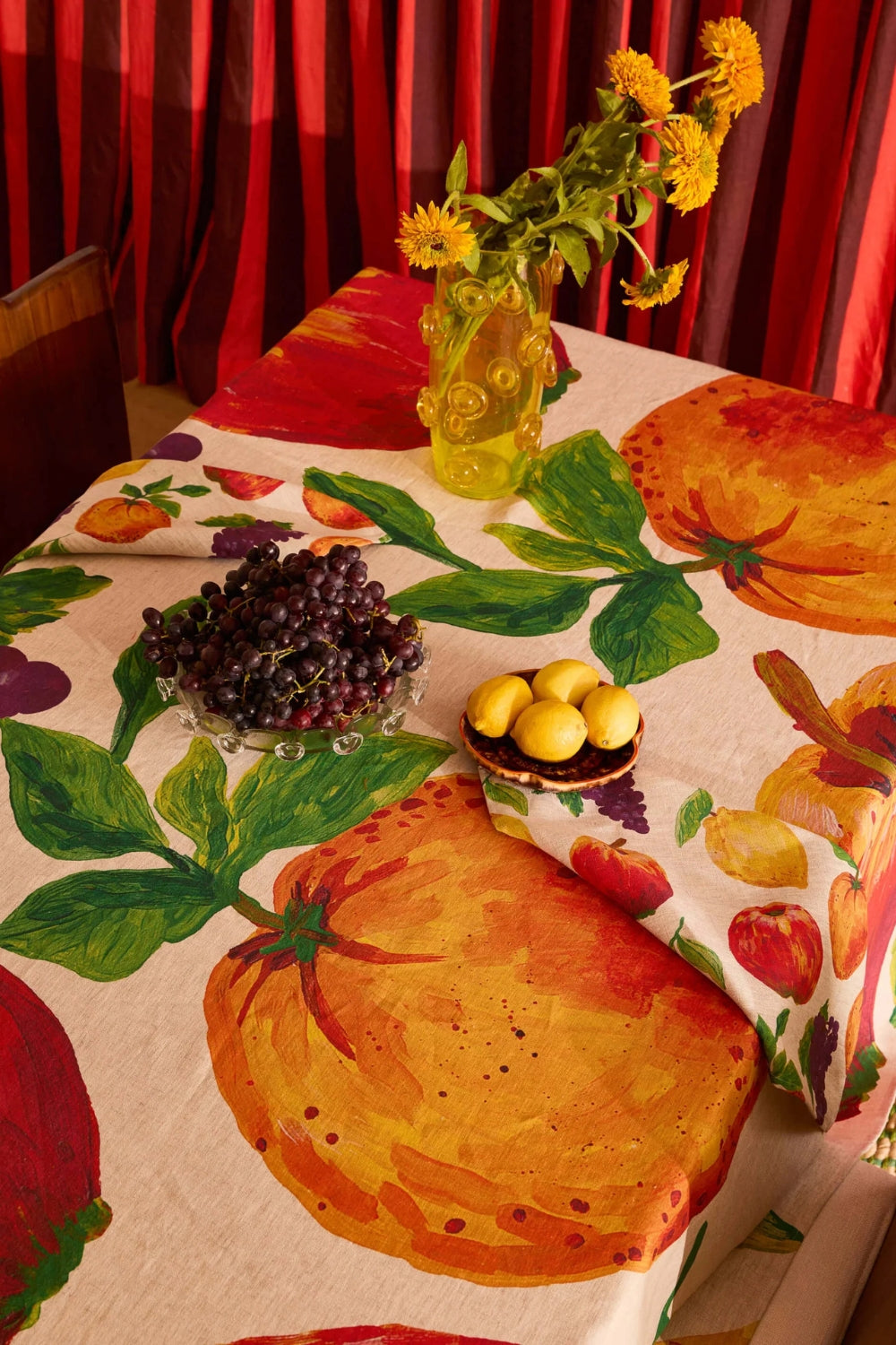 Fruit Multi Linen Tablecloth