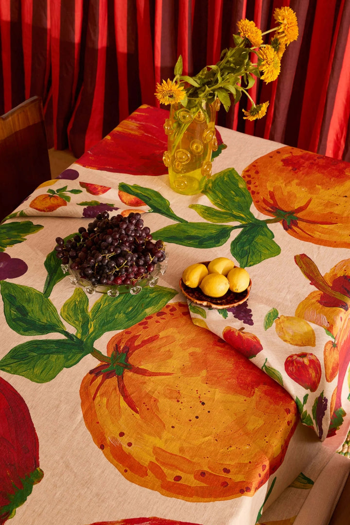 Fruit Multi Linen Tablecloth